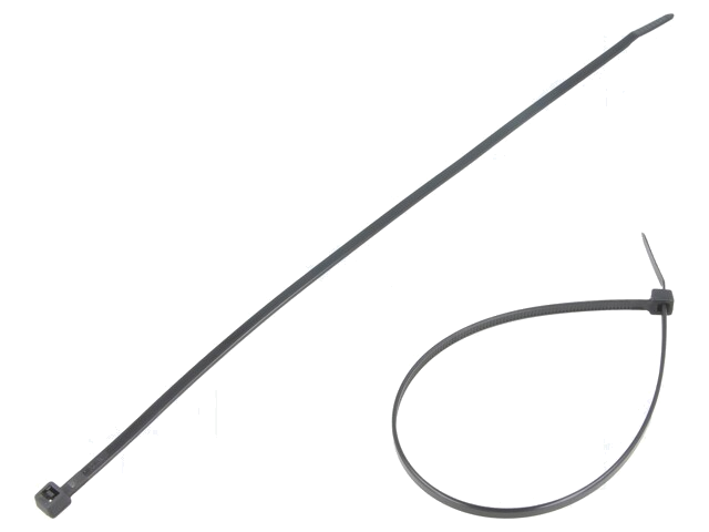 Kabelbinder; L: 250mm; W: 3,6mm; polyamide; 177N; zwart; Ømax: 66mm Kabelbinder; L: 250mm; W: 3,6mm; polyamide; 177N; zwart; Ømax: 66mm